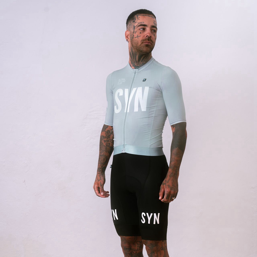 Cycling Gear Brands - Silver gray short sleeved cycling Jersey